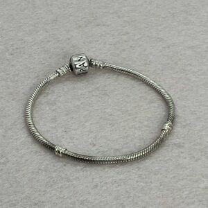 Pandora Moments 925 Sterling Silver Snake Chain Charm Bracelet | 7”